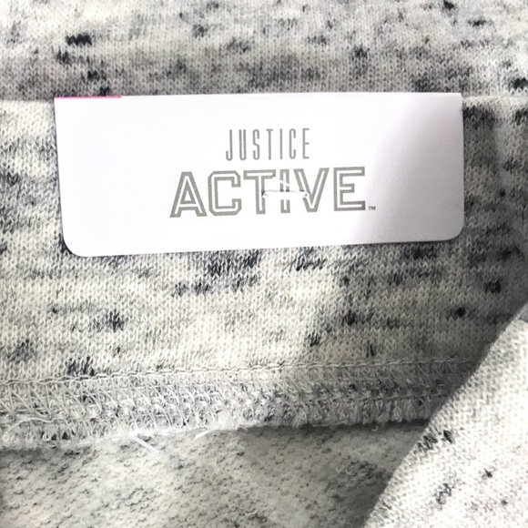 NWT Justice Active Gray & White Athletic Shorts - Picture 3 of 8